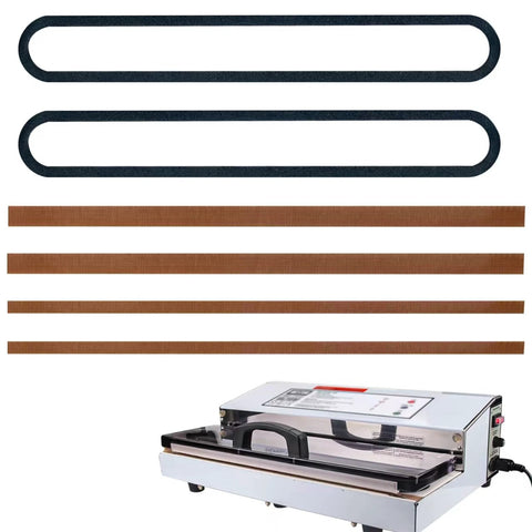 Weston Pro-Series vacuum sealer replacement parts: 2 foam gaskets and 4 brown seal bar tapes.