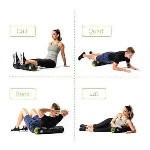 Patented Multi Density Foam Roller For Deep Tissue Massage And Muscle Recovery relieves pain, improves mobility; 26 inch black use on calf, quad, back, lat