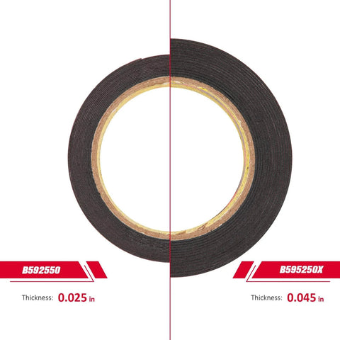 Heavy Duty Double Sided Foam Tape 2 Inch By 15.4 Foot Model 5952 Mounting Tape 0.043 Inch Thick Black Adhesive Waterproof
