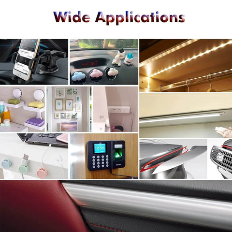 Wide applications of Heavy Duty Waterproof Double Sided Foam Mounting Tape Half Inch By Eighteen Feet Black for home, office, car.