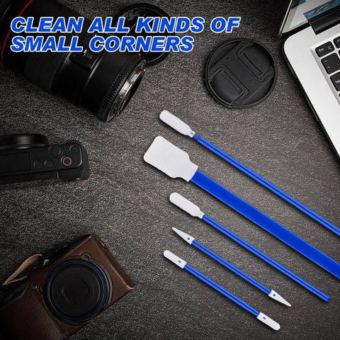 Five Type Foam Tip Cleaning Swabs Kit Pro Grade For Delicate Surfaces And Cleanroom Use Lint Free Open Cell Sponge Tips