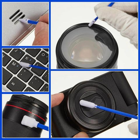 Five Type Foam Tip Cleaning Swabs Kit Pro Grade For Delicate Surfaces And Cleanroom Use Lint Free Open Cell Sponge Tips
