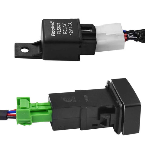 Fog Light Wiring Harness Kit Rugged With 40A Relay And On Off Switch H11 H9 880 881 Socket Plug And Play Wire Connector