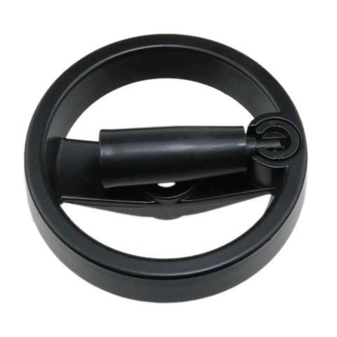 Foldable Aluminum Alloy And Bakelite Handwheel With Rotating Handle For Metal Lathe 4.92 Inch Diameter Durable Black Accessory