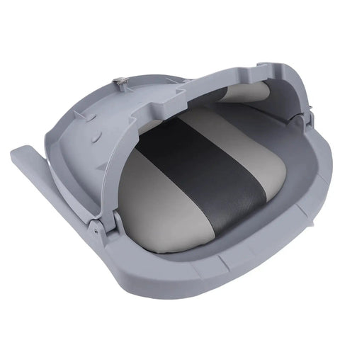 Foldable boat seat UPALDHOU by Amazon with high-strength PP frame and gray PVC leather cushion