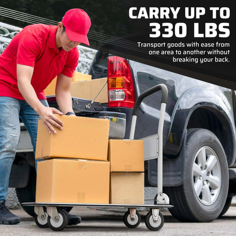 Push Cart Loading Screen heavy duty foldable push cart - 330 lb Capacity ๐ &nda...