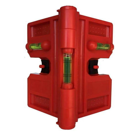 2 Pack Folding Magnetic Post Level For Pipe Post And Beams Leveling, Foldable Magnetic Level Tool With 4 Magnetic Strips And 3 Vials