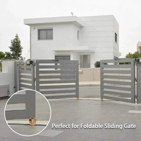 V Groove Gate Wheels 2 Inch Caster With 360 Degree Rotational Stem Heavy Duty V Track Roller For Foldable Sliding Gates