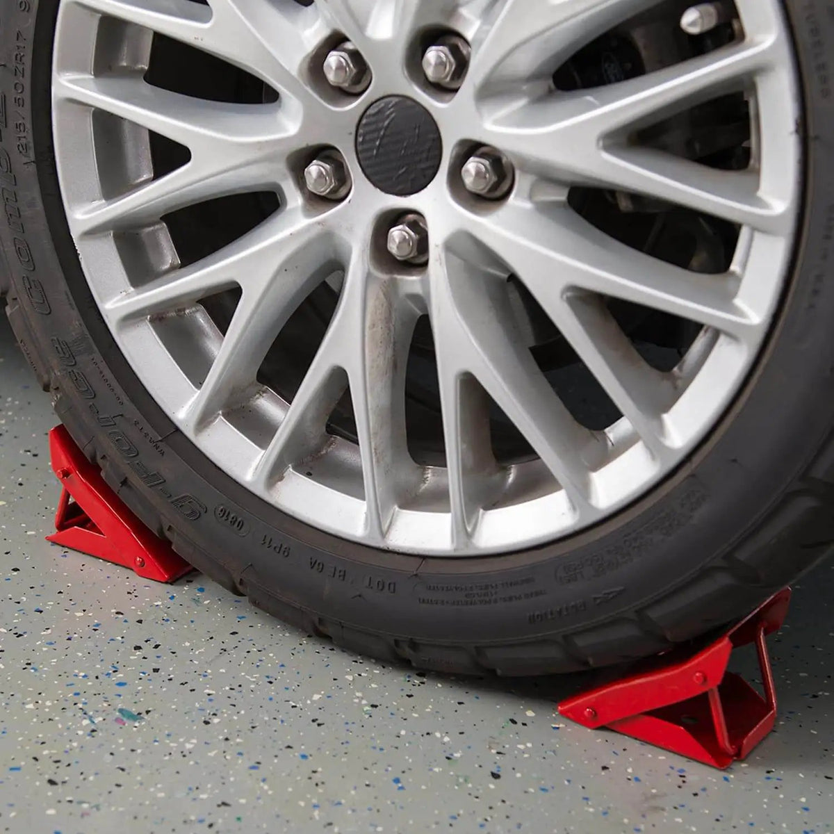 Foldable Steel Wheel Chock Set For Cars And Trailers 2...