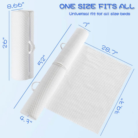 Foldable Toddler Bed Rail With Safe Bumper And Flap Non Slip Machine Washable Cover Portable Toddler Bed Rails shown folded
