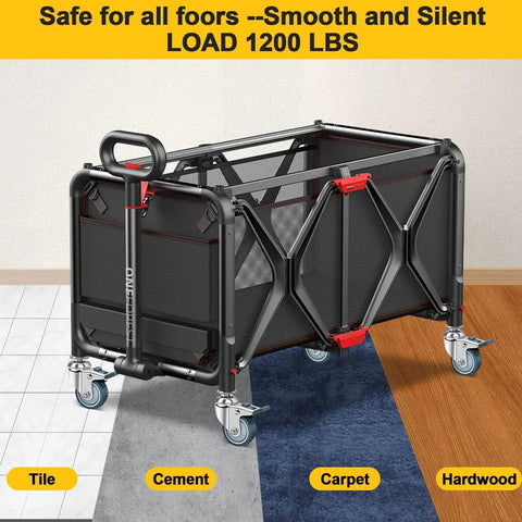Utility cart with 3 inch expanding stem caster wheels set of 4 for prep tables heavy duty casters with locking brake on various surfaces