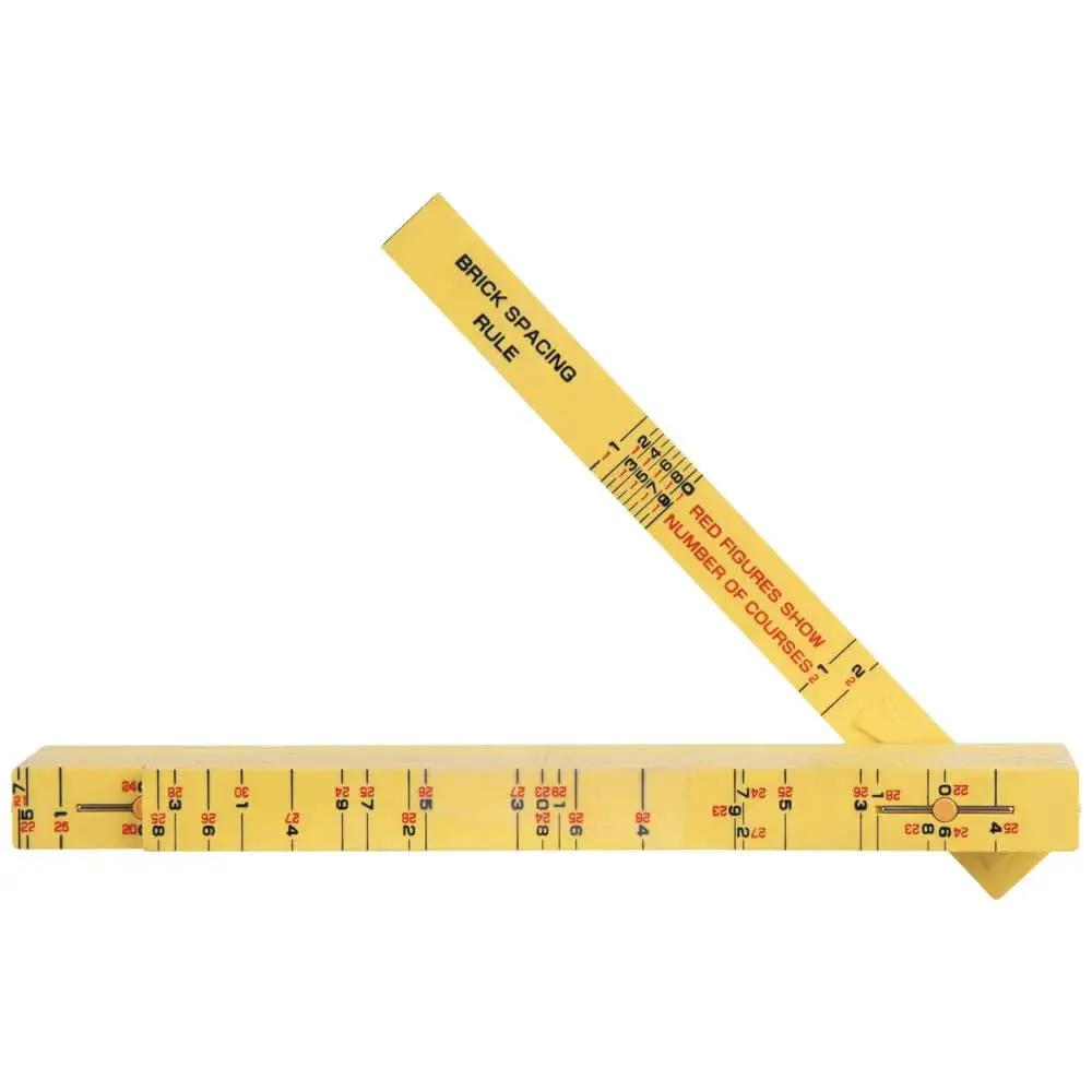 Folding Ruler 6-Foot Fiberglass With Brick Scale On Re...
