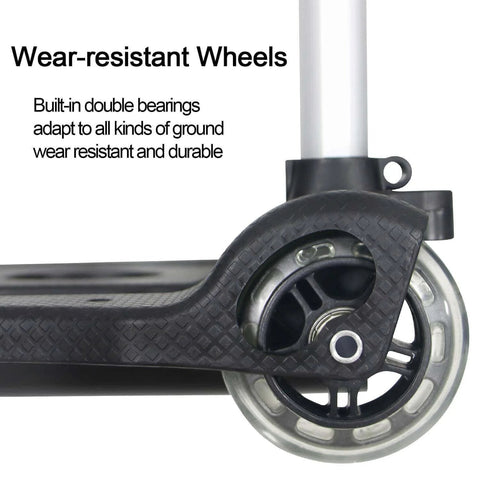 Close-up of wear-resistant wheel on Folding Hand Truck and Dolly 110-lbs Lightweight Portable Luggage Cart for School Travel Office Moving (Black)