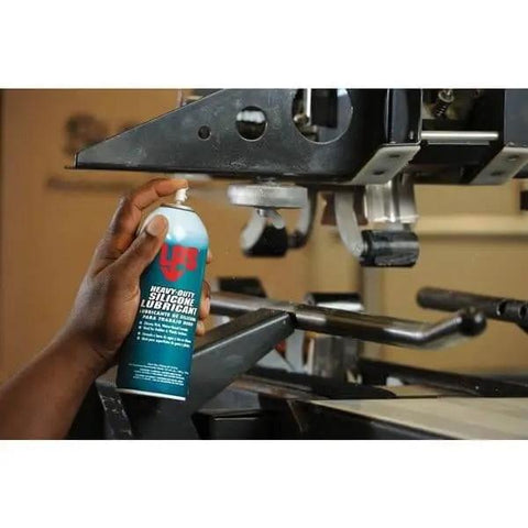 Applying Heavy-Duty Food Grade Silicone Lubricant in 13 oz Aerosol Can for Food Processing Equipment Clear Formula By LPS