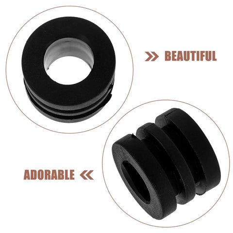 Pro Grade Foosball Gaskets And Bumper Pads Set for Table Football, showing black durable washer pads for bearings and rods.