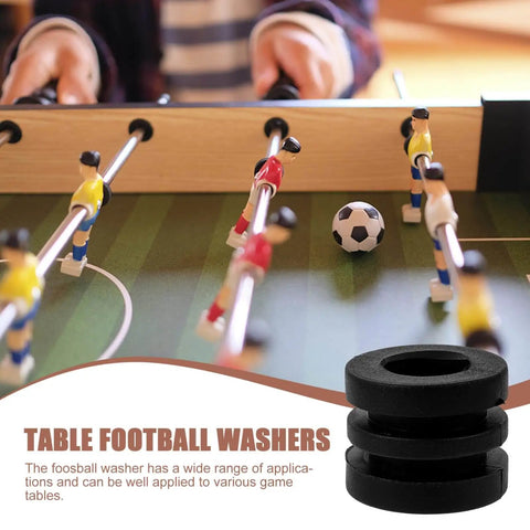Pro Grade Foosball Gaskets And Bumper Pads Set for Table Football game play with durable washer pads visible on table
