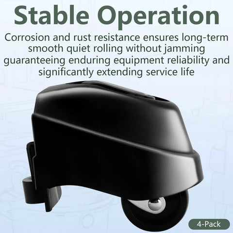 Side view of a foot caster from the Foot Caster And Caster Wheel Kit For 6 Gallon And 16 Gallon Wet Dry Vacuums Plate Casters Set Of 4 Compatible With Ridgid WD Series Vacuums Easy Mobility And Stable Rolling Support For Home And Workshop.