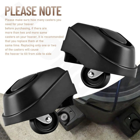 Two Pack Foot Caster And 12293 Caster Kit For Plate Caster Systems Compatible With Six To Sixteen Gallon Wet And Dry Vacuums