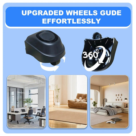 2 Pack Foot Caster And Caster Wheel Kit 12388 And 12293 for 6 Gallon And 16 Gallon Wet Dry Vacuums, showing smooth rolling bearings
