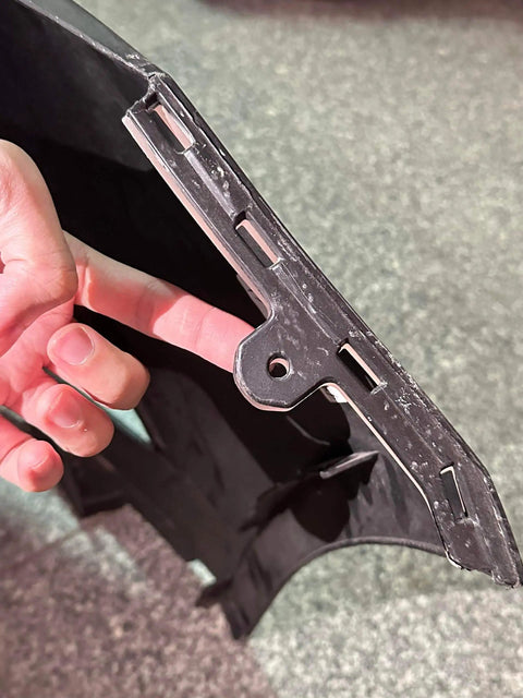 Close-up view of Beefed Up Front Bumper Repair Metal Plate For Ford Fusion 2013 To 2016, DIY Friendly Heavy Duty Patch