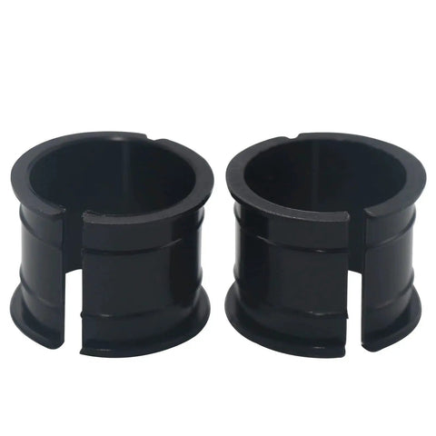 Shift Tube Bushings Shifter Clamps 905-107 905-110 for Ford steering column replacement, showing two black shift shaft bushings.