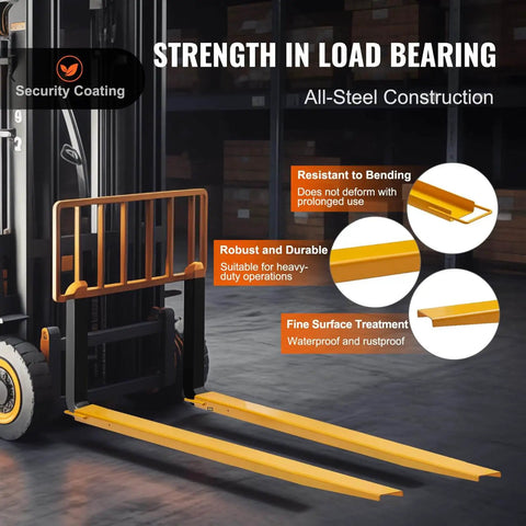 Forklift Extensions 84 Inch Long and 4.5 Inch Wide Built Tough for Forks 1 Pair Load Capacity 4000 Lbs Built From Q235 Carbon Steel