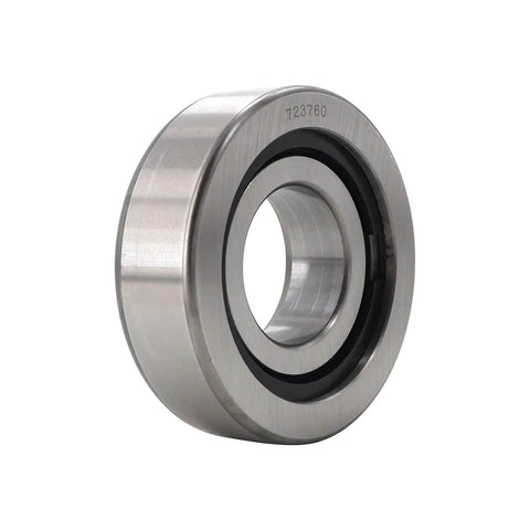 Forklift mast bearing roller part 723760 compatible with forklift masts, heavy duty replacement roller, side view close-up