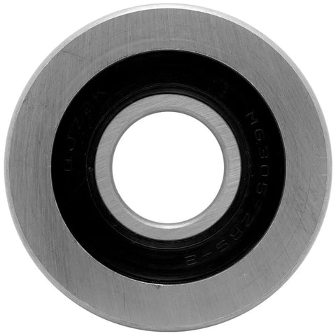 Front view of MG305-2RS-2 forklift mast guide ball bearing with double rubber seals, 2 x 3 x 1 inch, showing sealed design.