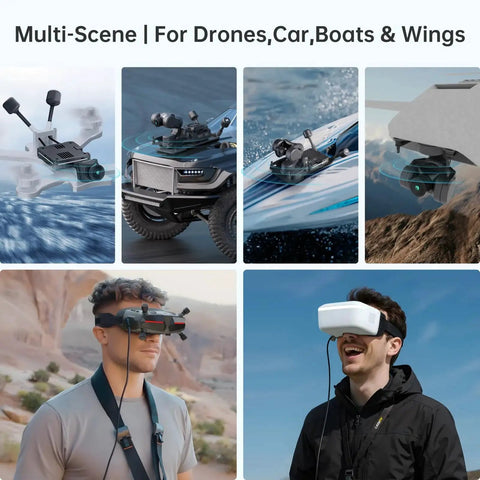 Avatar Pro Kit Air Unit Pro For FPV Drones With Night Vision And Gyroflow Support in use with drone, car, boat, goggles