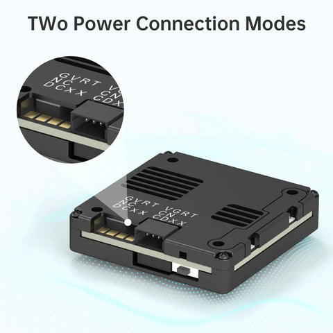 Avatar Pro Kit Air Unit Pro For FPV Drones With Night Vision And Gyroflow Support, close-up of power connection modes