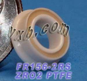 FR156-2RS Full Ceramic Flanged Bearing 3/16x5/16x1/8 inch ZrO2 - VXB Ball Bearings