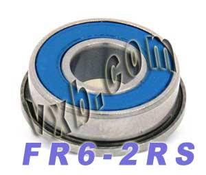 FR6-2RS Flanged Sealed Bearing 3/8x7/8x9/32 inch Miniature Bearings - VXB Ball Bearings