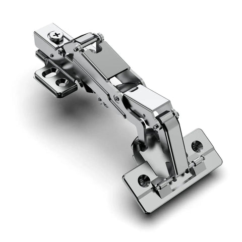 Close-up view of 2 Pack Frameless Full Overlay 175 Degree Soft Close Lazy Susan Hinges with clip-on plate for corner cabinets.
