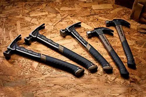 Set of Framing Hammer 22 Oz Rip Claw Smooth Face With Shock Absorbing Grip Ballistically Balanced For Framing Demolition And Nail Setting