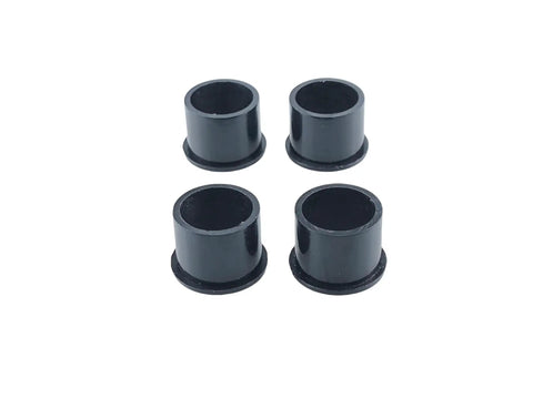 Front Axle Bushing 532406013 Replacement Four Pack for Husqvarna AYP Craftsman, shown in black plastic.