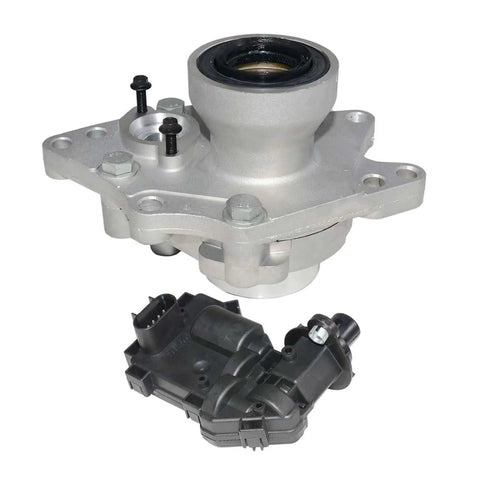 Front view of Front Differential Axle Actuator Disconnect Housing Replacement 4WD for 2002-2009 Chevy Trailblazer GMC Envoy.