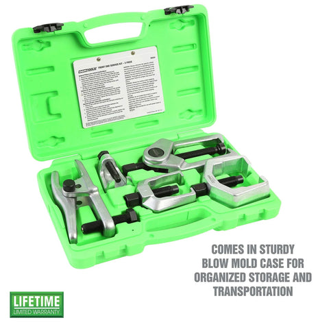 26554 Front End Service Kit with Pitman Arm Puller and Ball Joint Separator in green case