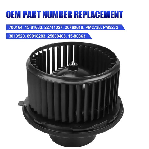 Front HVAC Blower Motor With Fan Replacement For 2007 2014 Chevy Silverado 1500 2500 3500 Suburban Tahoe Avalanche GMC