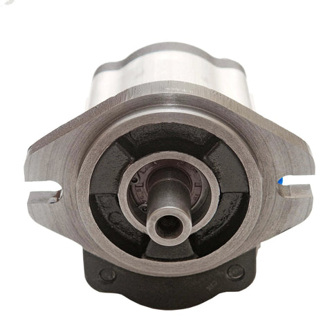 Close-up of Hydraulic Gear Pump 3-17 GPM Straight 3/4" Keyed Shaft, Aluminum Hydraulic Oil Gear Pump CID 1.37, showing front view.