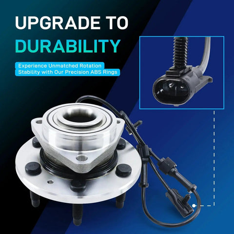 Front 4WD Wheel Bearing And Hub Assembly With ABS For 4x4 Silverado 1500 Tahoe Sierra 1500 6 Lug 515036 with ABS wire