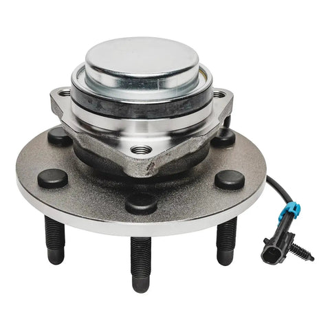 Close-up of Pair 2WD Front Wheel Bearing Hub Assembly For 99-06 Chevy Silverado 1500 Sierra 1500 And 00-06 Suburban 1500 Tahoe Yukon