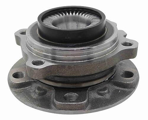 Front view of Front Wheel Bearing And Hub Assembly For Left Or Right Front Wheel, OE Fit, Premium Quality, Vibration Free Performance.