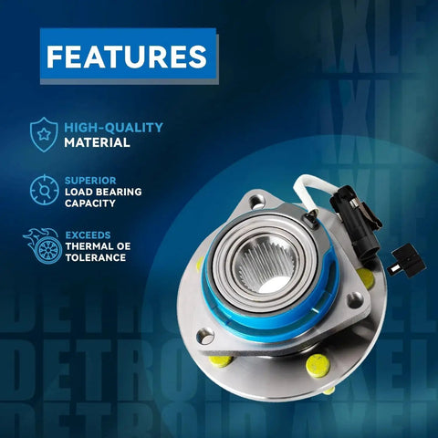 2 Piece Front Wheel Bearing Hubs Pair For GM Vehicles Featuring Buick LaCrosse Lucerne LeSabre Park Avenue Regal Close-up