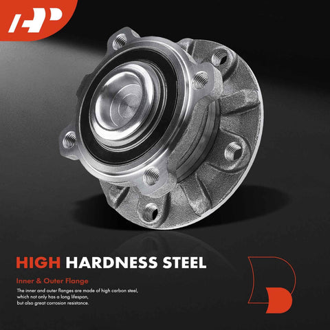 Front Wheel Bearing And Hub Assembly Pair For BMW 525i 530i 540i Z8 1997 To 2003 Replacement With Beefy Ball Bearing close-up