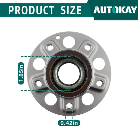 Front view of Front Wheel Bearing Kit 2 Pack Replacement For Mercedes Benz C230 C240 C280 C320 C350 CLK320 CLK350 2001 2011