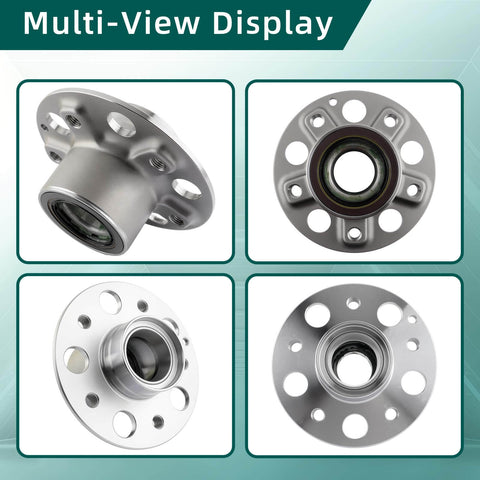 Front Wheel Bearing Kit 2 Pack Replacement For Mercedes Benz C230 C240 C280 C320 C350 CLK320 CLK350 CLK500 CLK550 SLK280 SLK300 SLK350 C32 C55 CLK55 CLK63 SLK55 AMG 2001 2011 OE Quality, shown from multiple angles.
