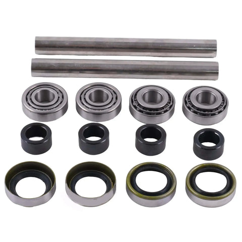 2X Front Wheel Bearing And Axle Rebuild Kit For Scag 43583, 482621, 482622, 43584 featuring hard 304 stainless steel axle sleeves
