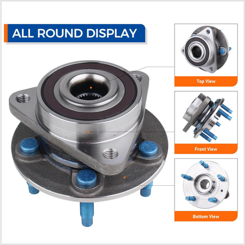 513315 Front Wheel Bearing Hub Assembly Fits 2011 To 2015 Chevy Cruze And 2016 Cruze Limited with alloy construction, all views