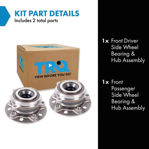 Front Wheel Bearing and Hub Assembly Set 2 Piece Compatible with Mercedes Benz C300 4Matic GLC300 4Matic E300 4Matic E450 4Matic 2015 To 2021 Includes Left And Right Hubs OE Grade Bearing for Quiet Smooth Ride Easy Install with packaging.