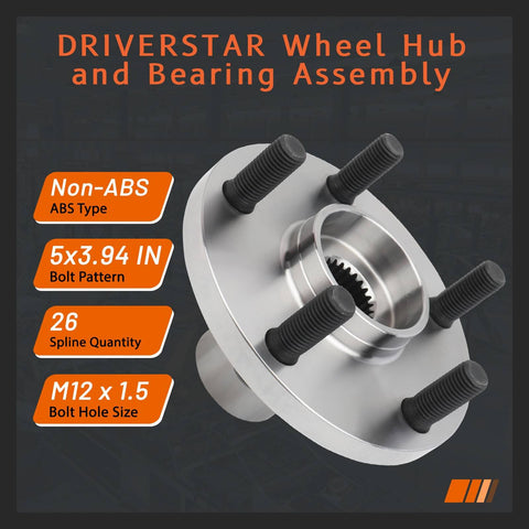 Pair Front Wheel Hub And Bearing Assembly For Pontiac Vibe, Toyota Celica, Matrix, And Corolla Compatible With 2003 To 2008 Vibe
